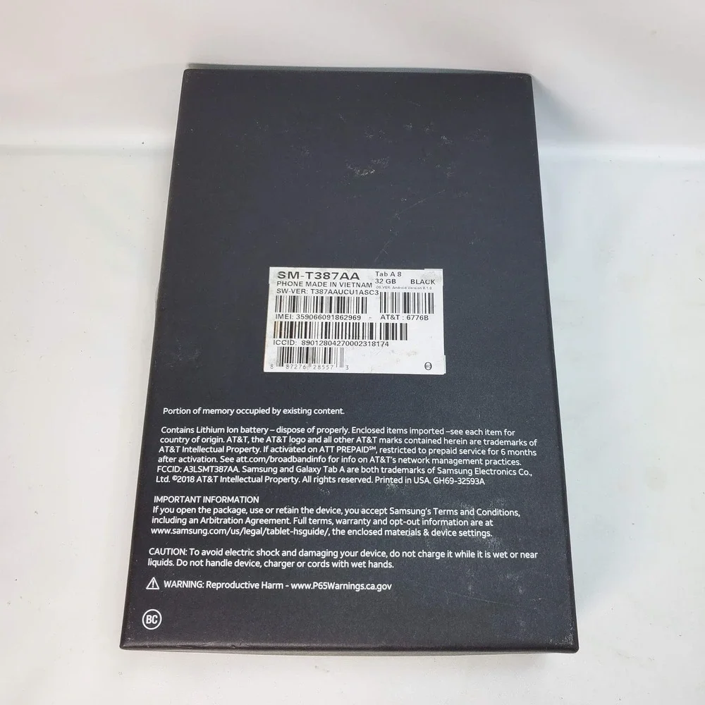 Samsung Galaxy Tab A SM-T387AA Black 32GB 8.0